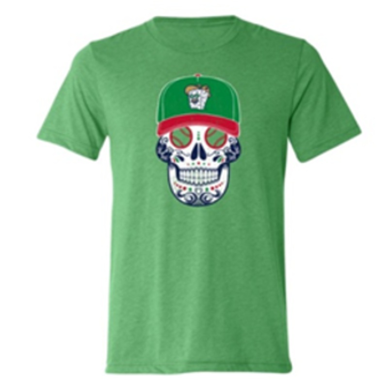 108 Men’s Sugar Skull Quesos Green Tee