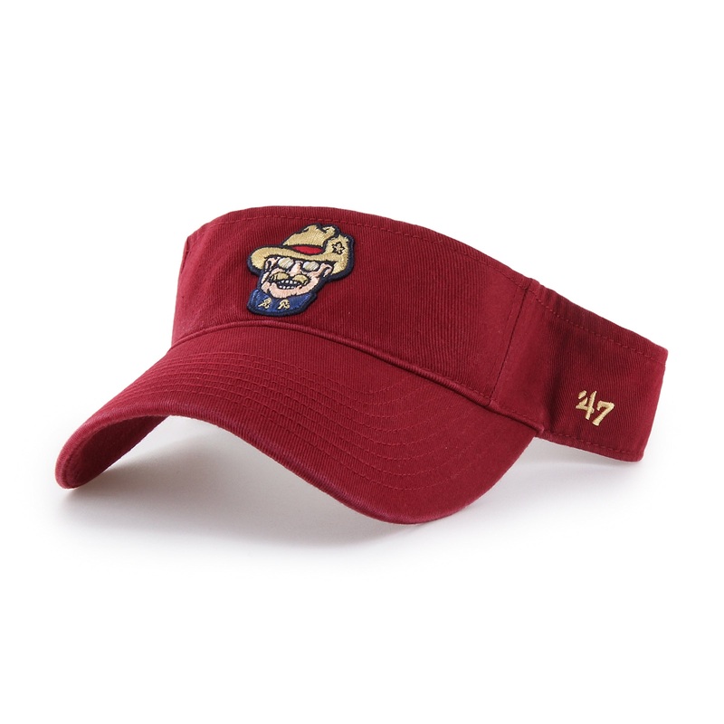 ’47 Brand Clean Up Visor Smiling Teddy Red