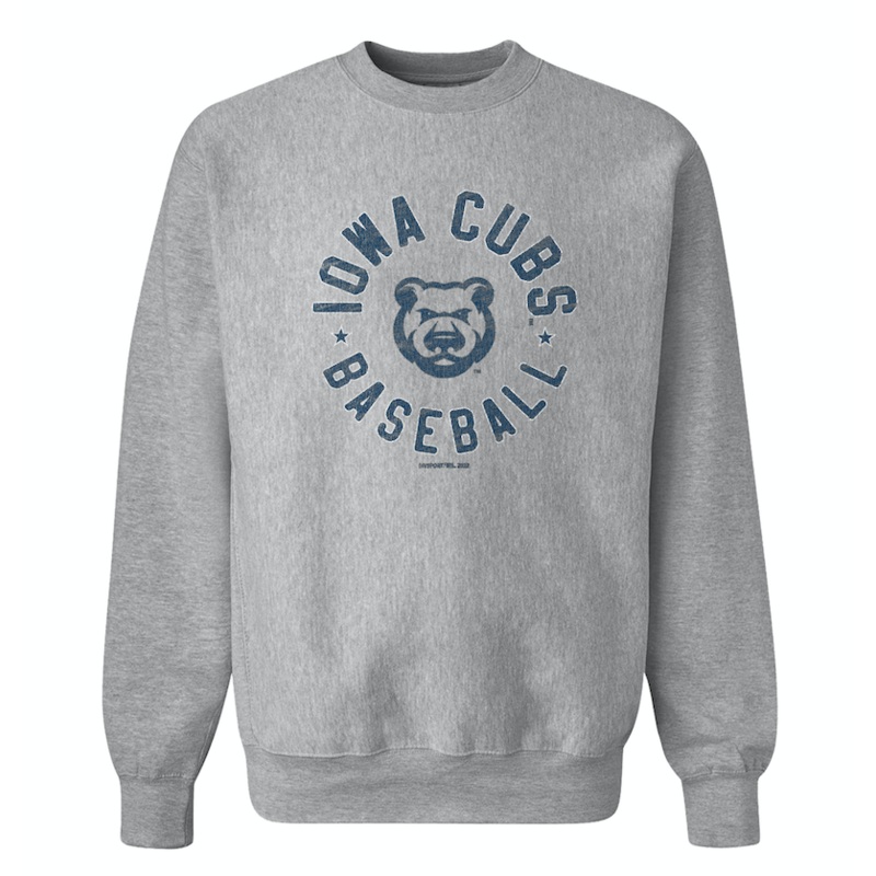 Men’s Iowa Cubs Pro Weave Crewneck Gray
