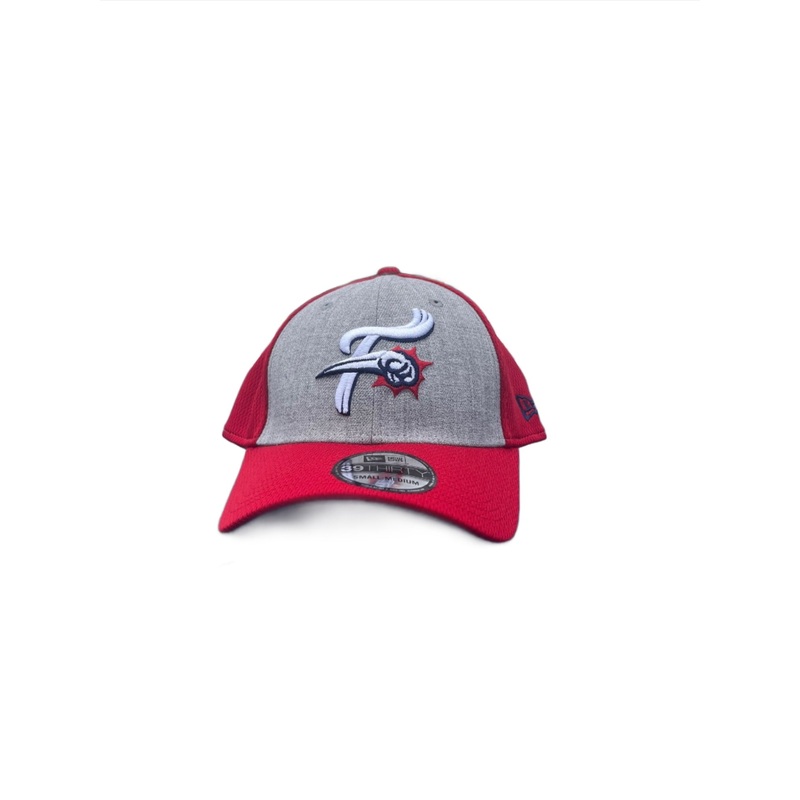 New Era 39THIRTY Red and Grey F-Fist Stretch-Fit Hat
