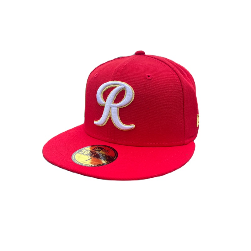 Tacoma Rainiers New Era 59Fifty Red Gold R Cap