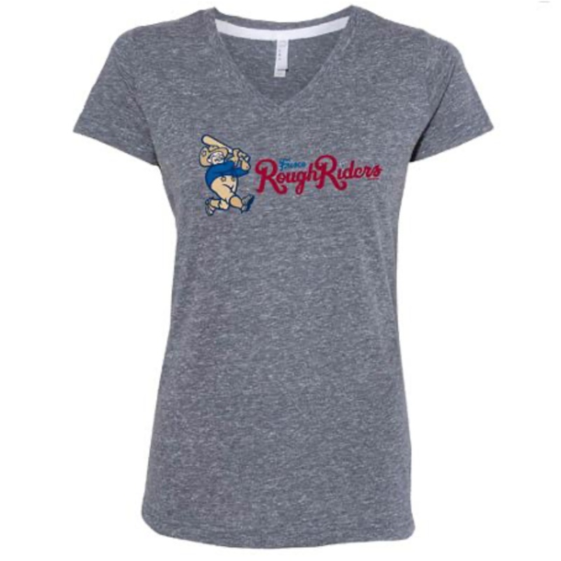 Women’s V-Neck Melange Navy Tee