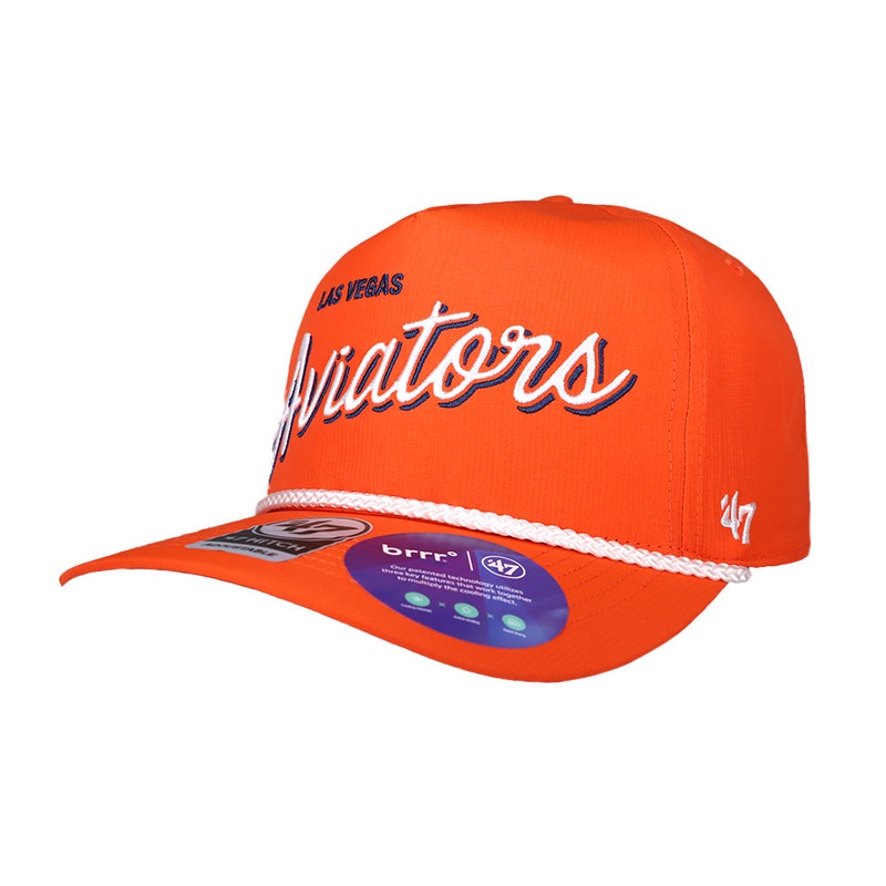 ’47 Brand Aviators Script Orange Fairway Hitch Snapback Hat