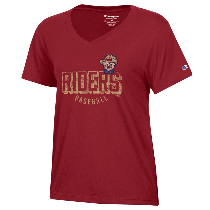Champion Women’s Core Short Sleeve V-Neck Tee Red