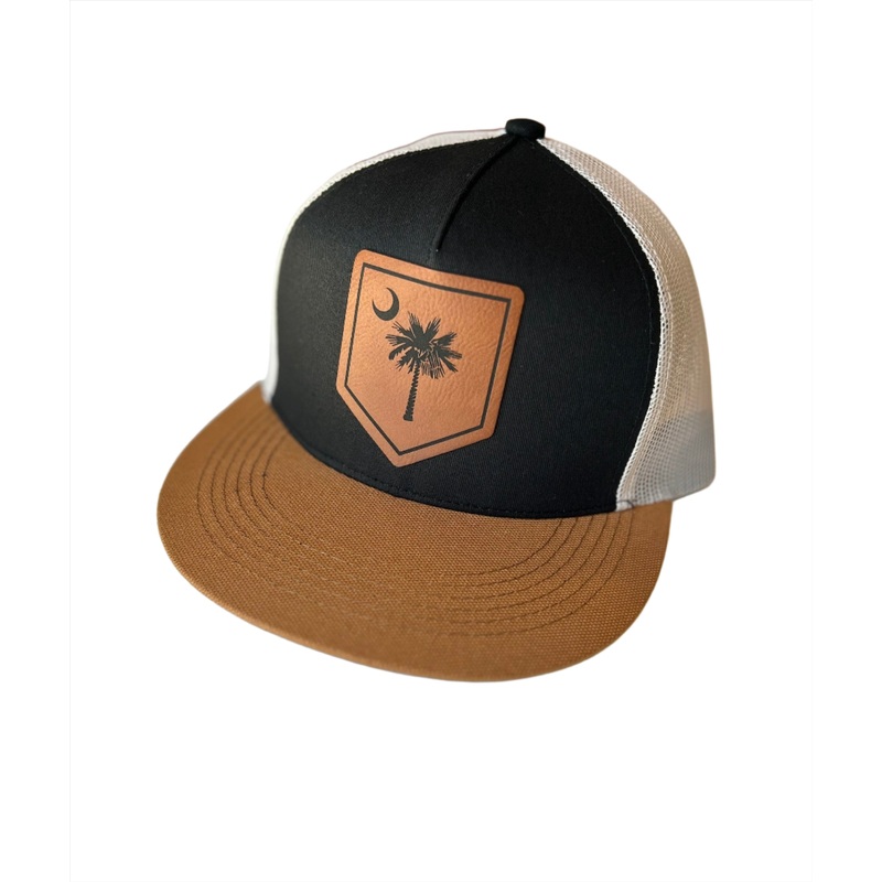 Greenville Drive OC Sport Black Trucker Leather Palmetto Patch