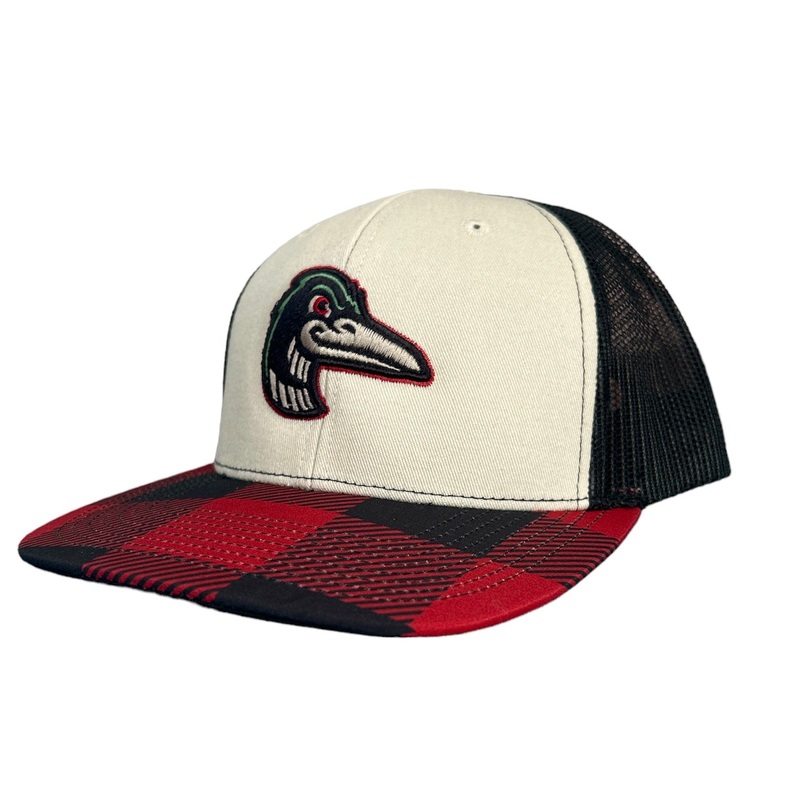 Great Lakes Loons OC Sports Plaid Loon Head Snapback Cap