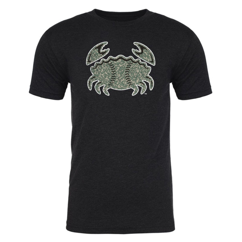 Jersey Shore BlueClaws 108 Stitches Camo Crab Emblem T-Shirt
