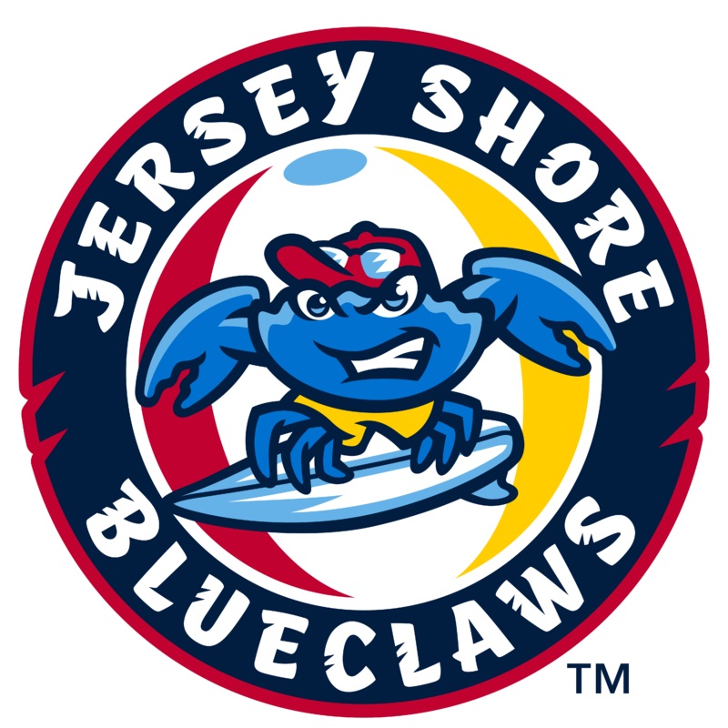 Jersey Shore BlueClaws Primary Logo Shaped Pennant