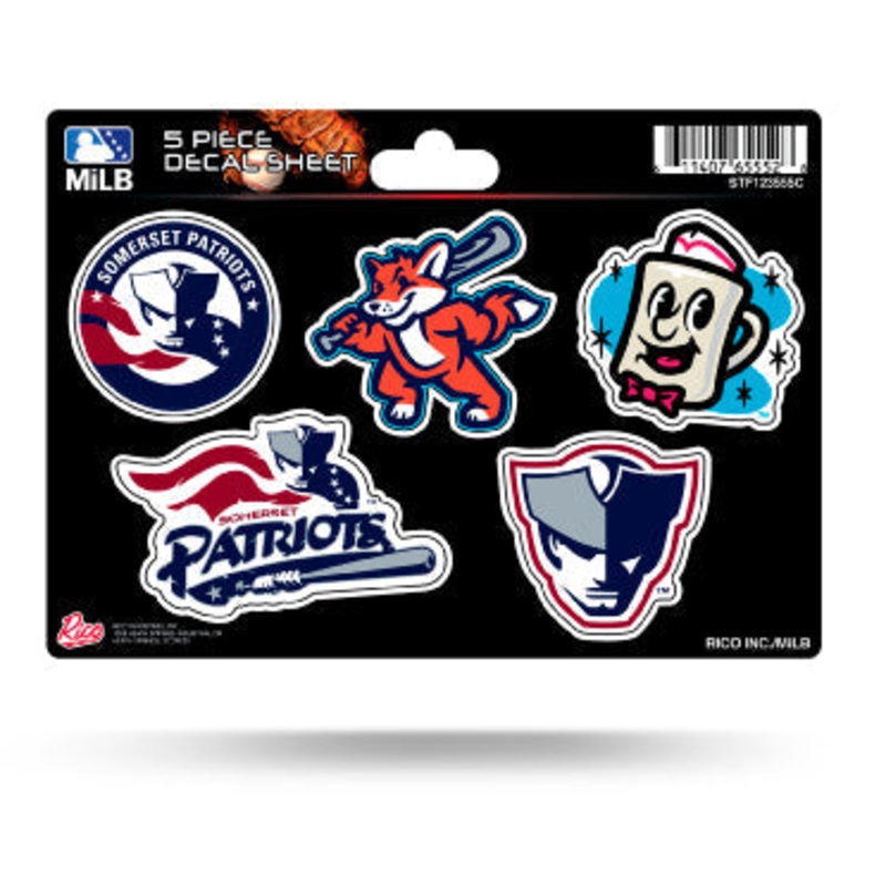 Somerset Patriots Multi-Logo 5 Decal Pack