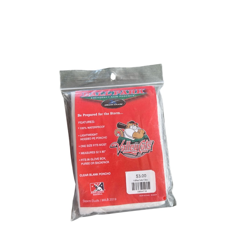 ValleyCats Clear Poncho