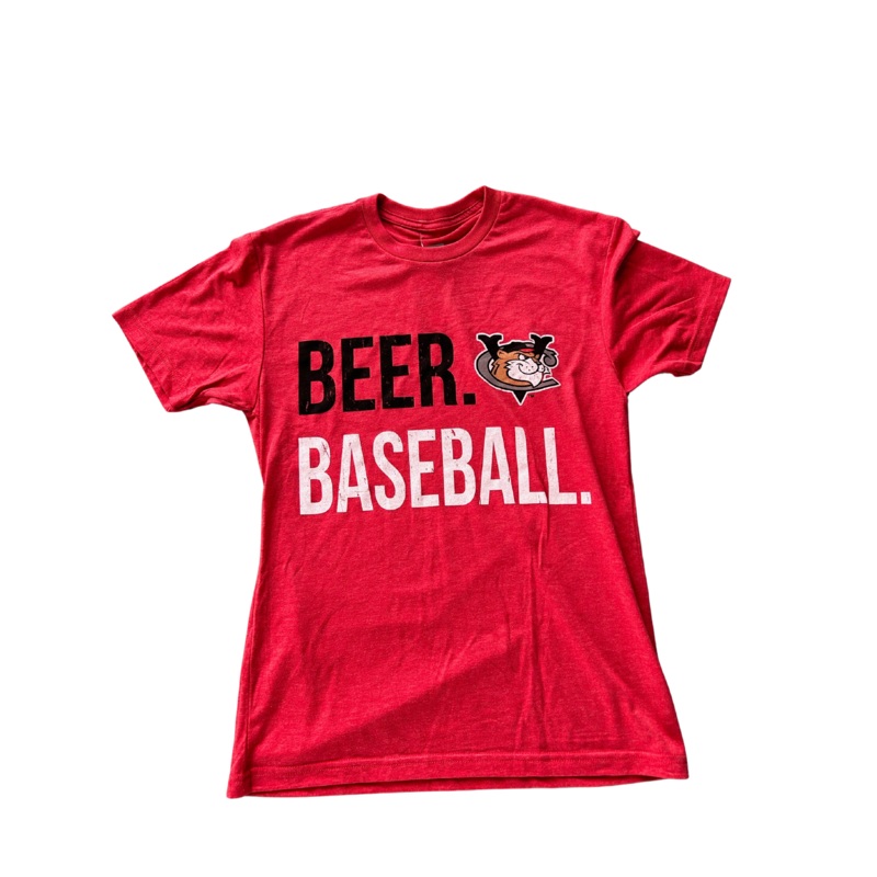 Beer Baseball Red Shirt