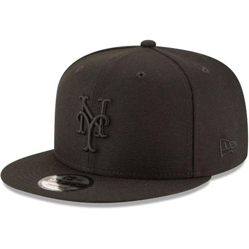 BRP New York Mets New Era Black on Black 9FIFTY Snapback Adjustable Hat