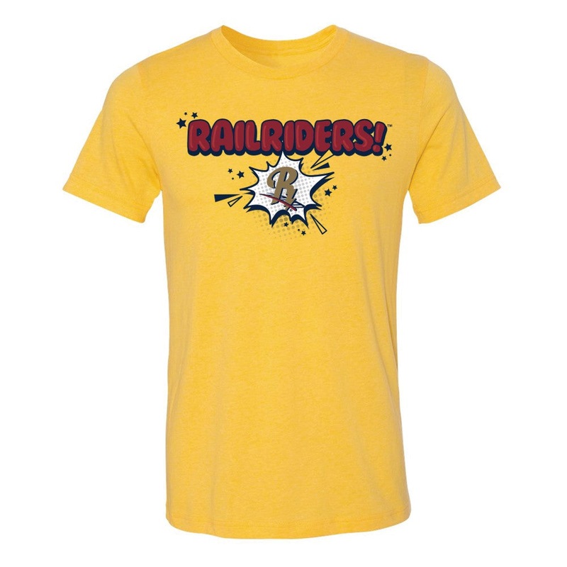 Scranton Wilke’s-Barre RailRiders 108 Stitches Comic Burst Tee