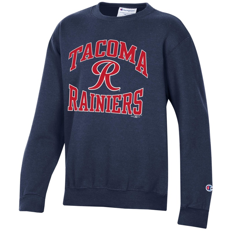 Tacoma Rainiers Champion Youth Navy Crew Neck