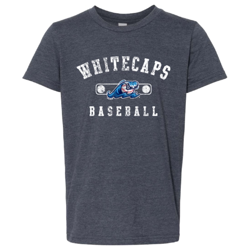 West Michigan Whitecaps Youth Arched Heathered Navy Tee