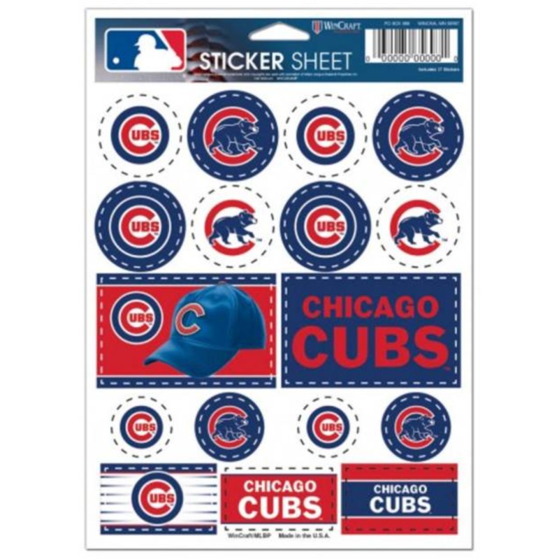 Chicago Cubs Sticker Sheet