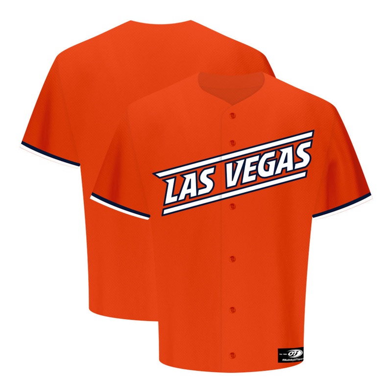 Kids’ OT Sports Road Las Vegas Orange Replica Jersey
