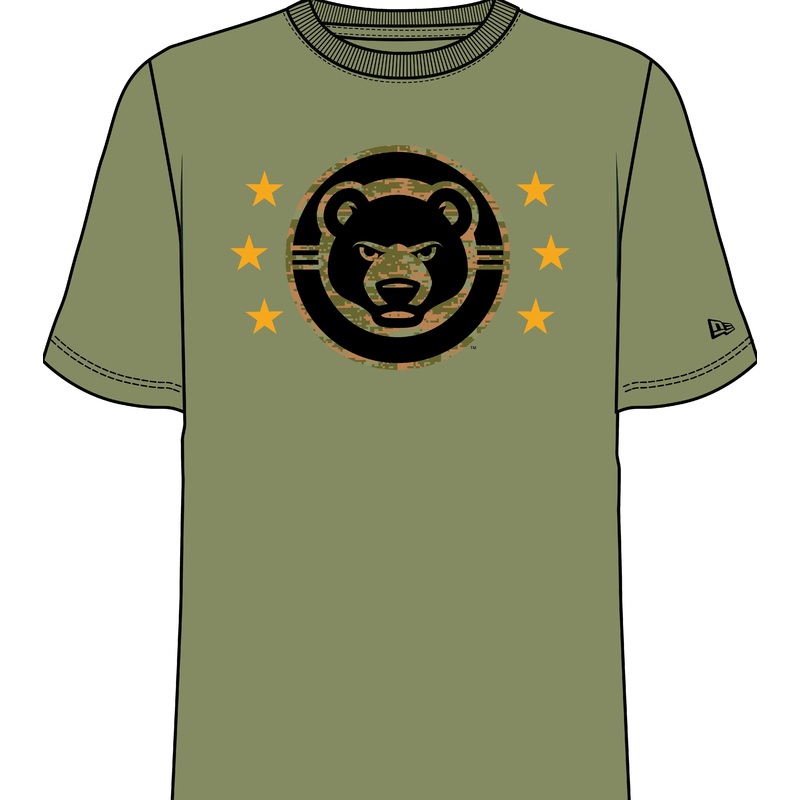 New Era South Bend Cubs Armed Forces Green Tee