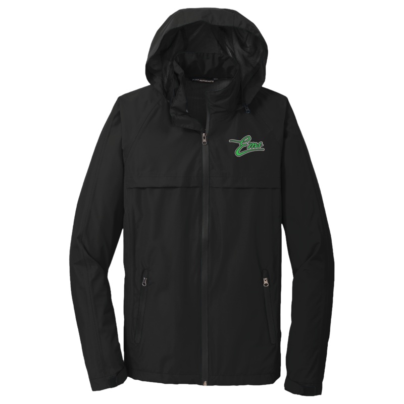 Eugene Emeralds Vintage Ems Script Rain Jacket