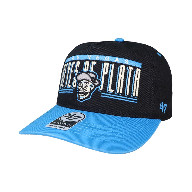 Reyes de Plata ’47 Brand Double Header Baseline Black/Blue Hitch Snapback Hat