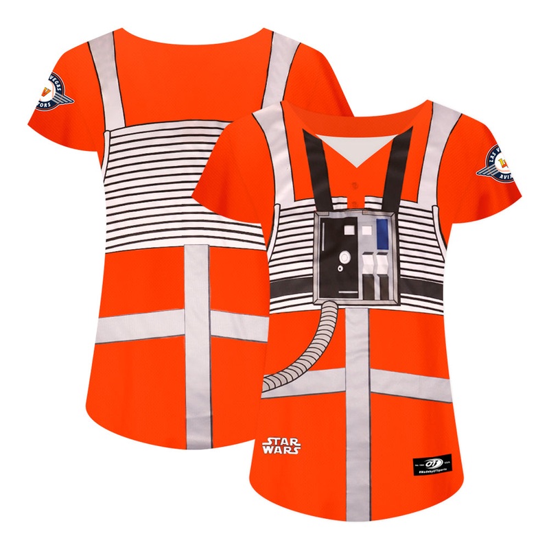 Women’s OT Sports Star Wars Rebel Pilot Orange Replica Jersey