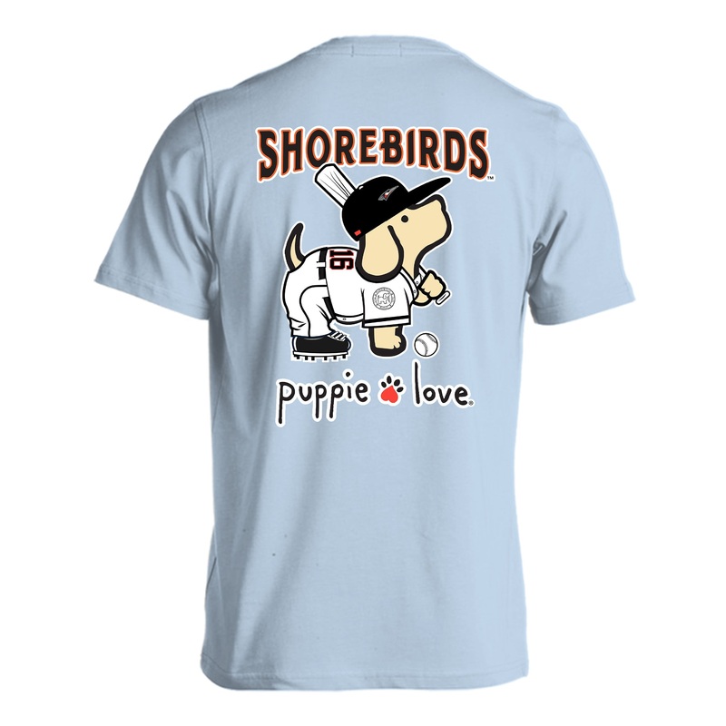 Delmarva Shorebirds Puppie Love Light Blue Tee
