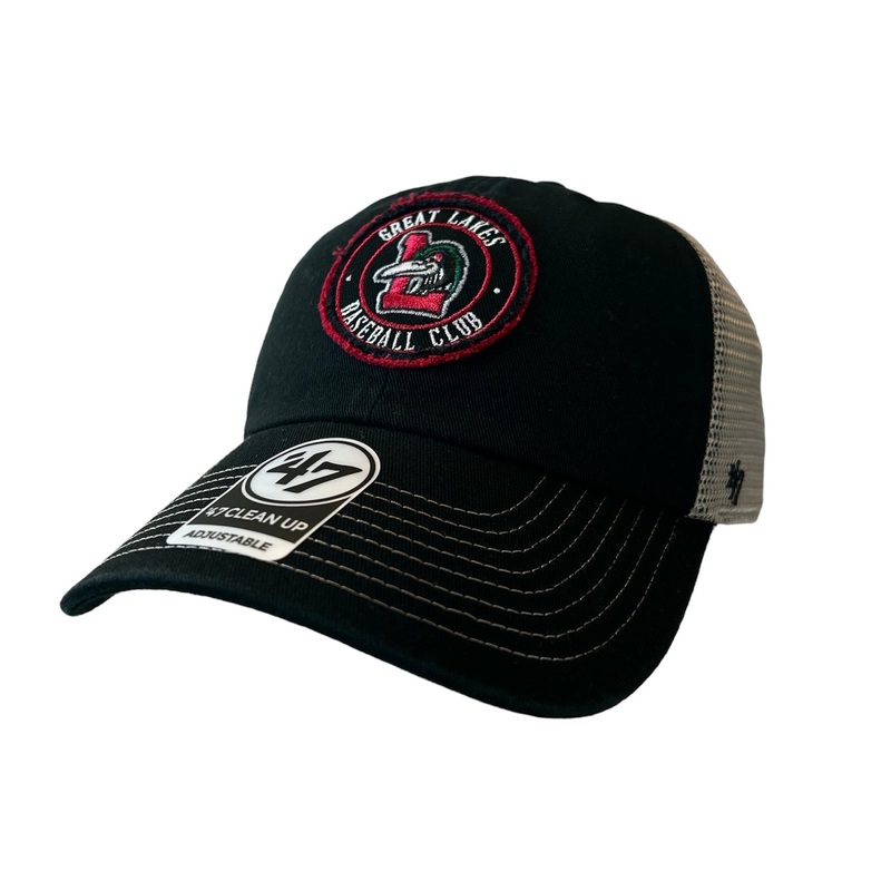 Great Lakes Loons ’47 Black Garland Mesh Cleanup Cap