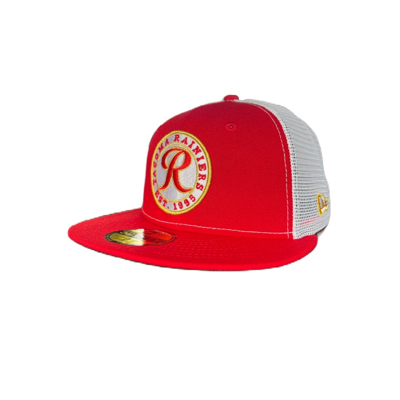 Tacoma Rainiers New Era 59Fifty Red White Trucker Cap