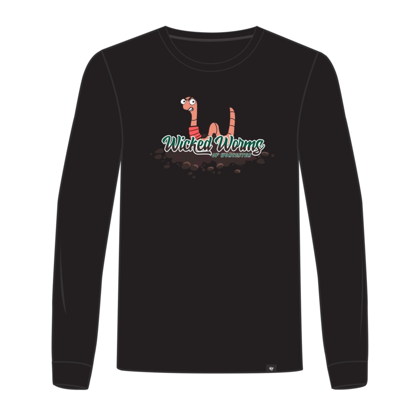 Worcester Red Sox ’47 Black Worms Primary SR Long Sleeve