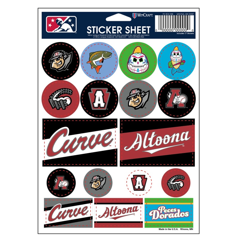Altoona Curve 5″x7″ Sticker Sheet