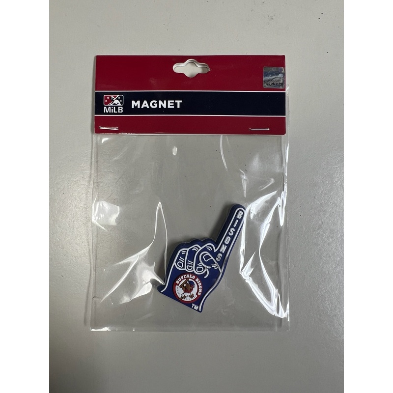 Buffalo Bisons Magnet Foam Finger Blue PVC