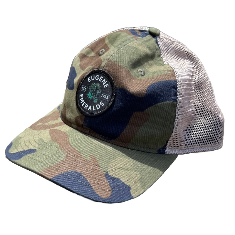Eugene Emeralds Outdoor Cap Camo Trucker Cap