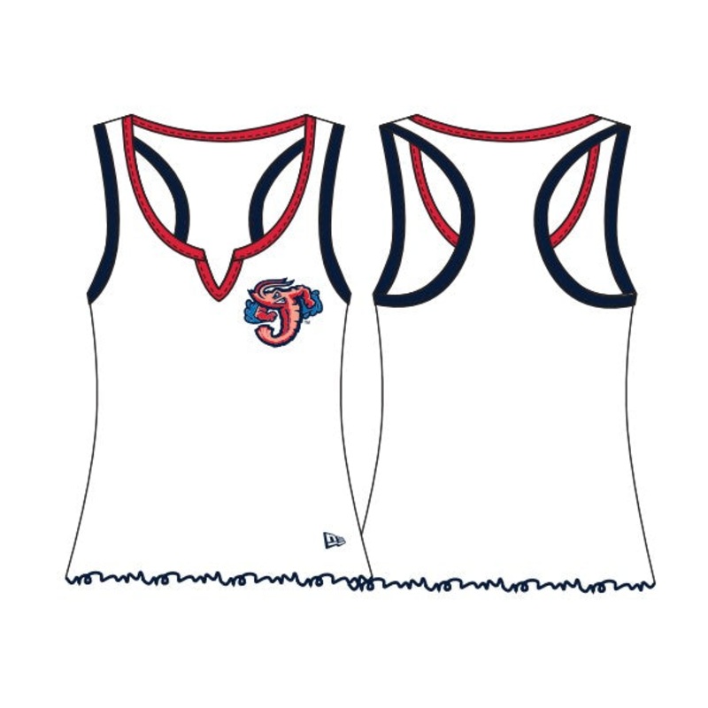 Jacksonville Jumbo Shrimp New Era Women’s V-Notch Lettuce Hem Tank