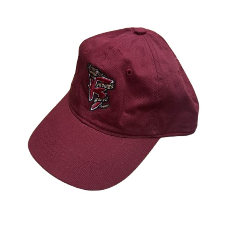 R Logo Burgundy Garment Washed Adjustable Hat
