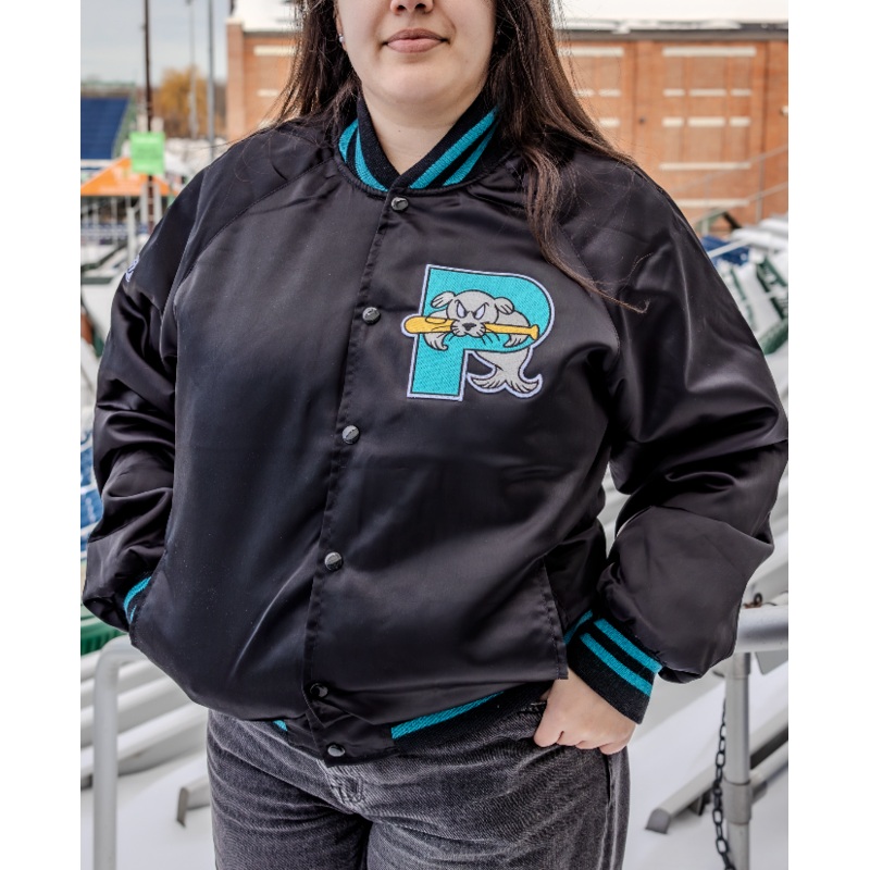 Retro Teal Satin Jacket