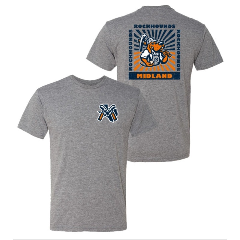 Midland RockHounds 108 Stitches Grey Sunspot Tee