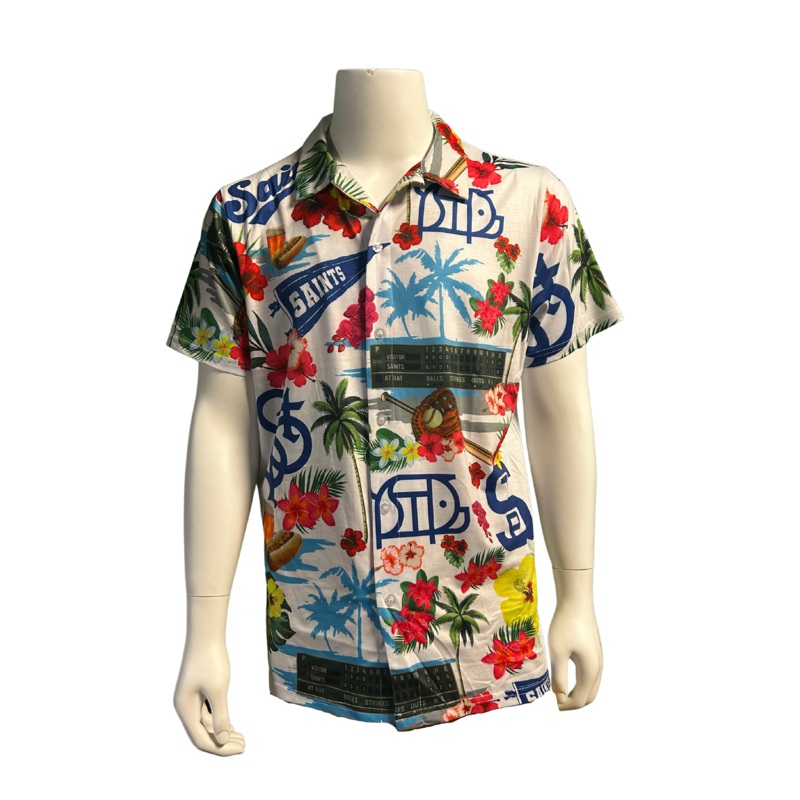 Saints OT Hawaiian Button Up Shirt