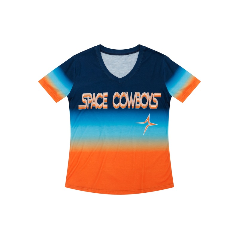 Sugar Land Space Cowboys Forever Collectibles Women’s Tee Fauxback Sublimated