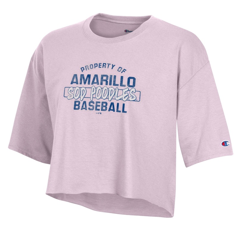 Amarillo Sod Poodles Women’s Lilac Boyfriend Crop Tee