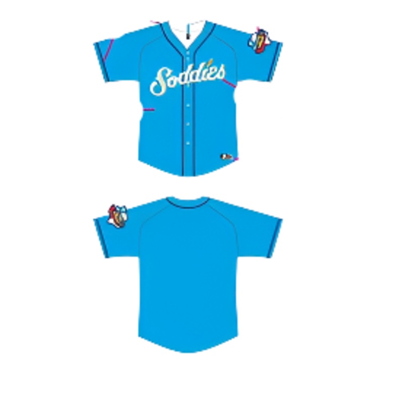 Amarillo Sod Poodles Youth Blue OT Sublimated Jersey