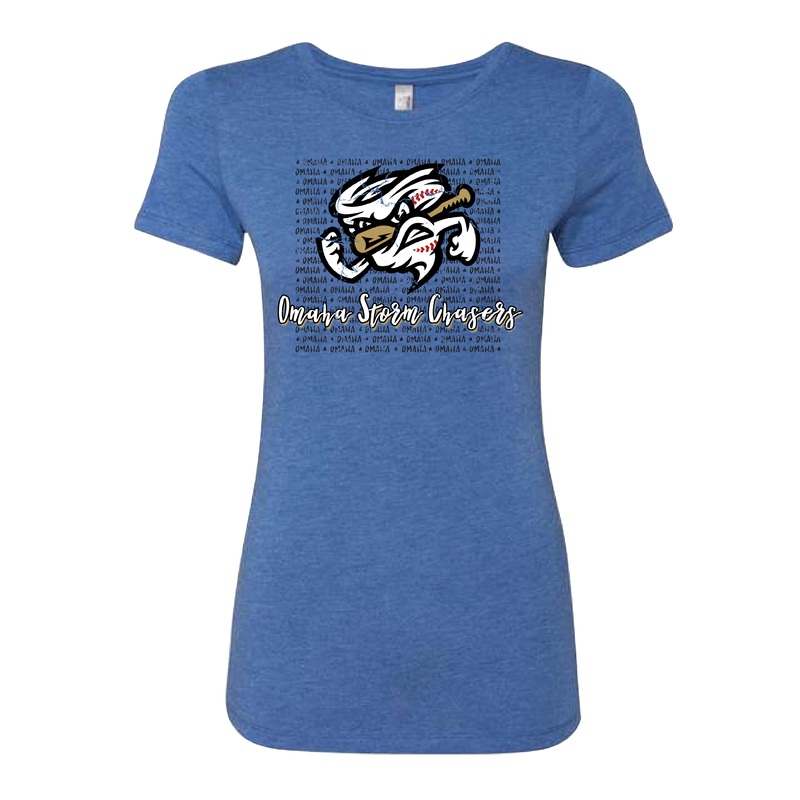 Omaha Storm Chasers Bimm Ridder Women’s Vintage Royal Kite Tri-Blend Tee