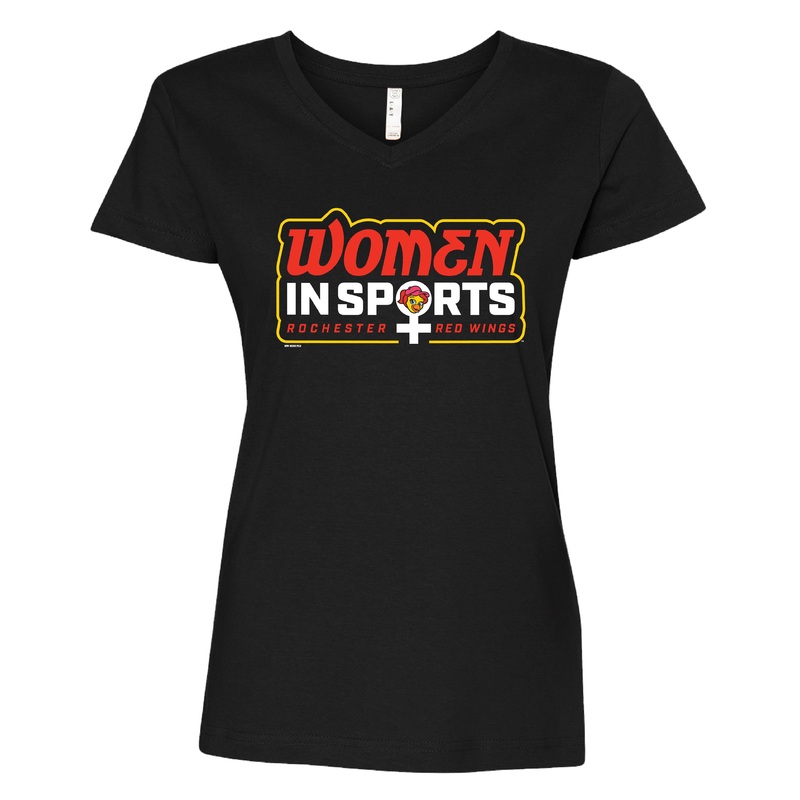 Rochester Red Wings “Women in Sports” V-Neck T-Shirt