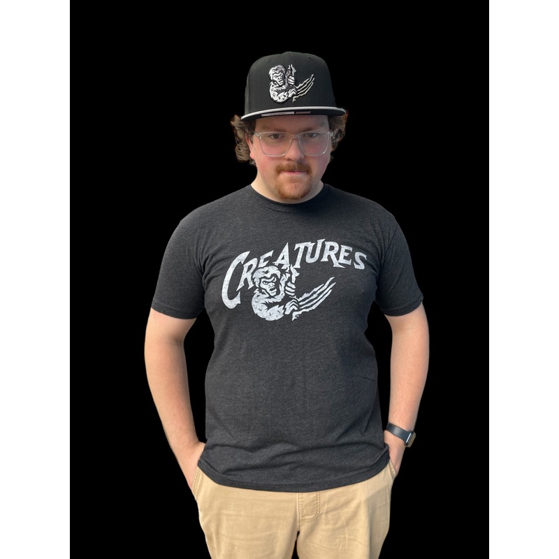 BRP Adult Creatures Razorback Heather Black T-Shirt by 108 Stitches