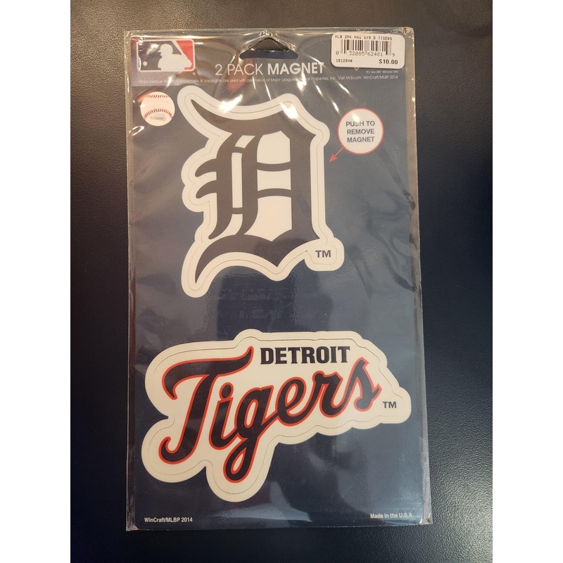 Detroit Tigers 2 Pack Magnets 5×9