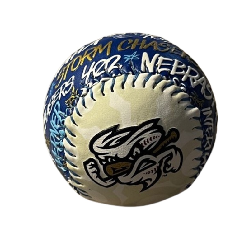 Omaha Storm Chasers Rawlings Royal/White Words Baseball