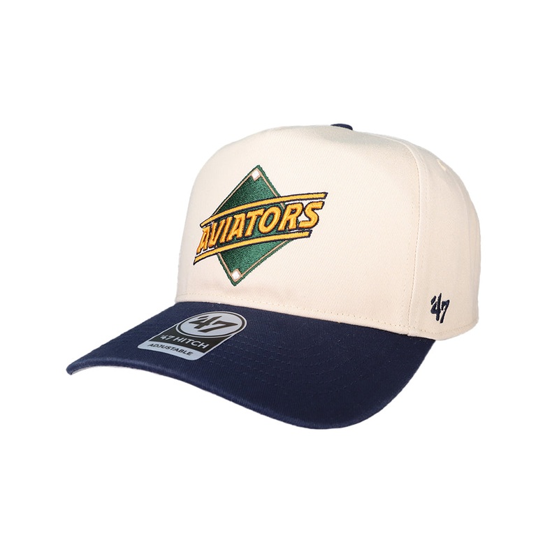 ’47 Brand Aviators Base Knock Cream/Navy Hitch Snapback Hat