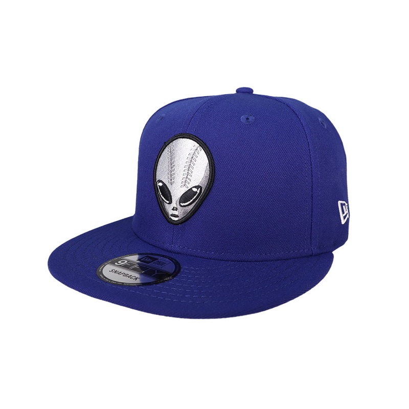 51s New Era Alien Head Dark Royal 9FIFTY Snapback Hat