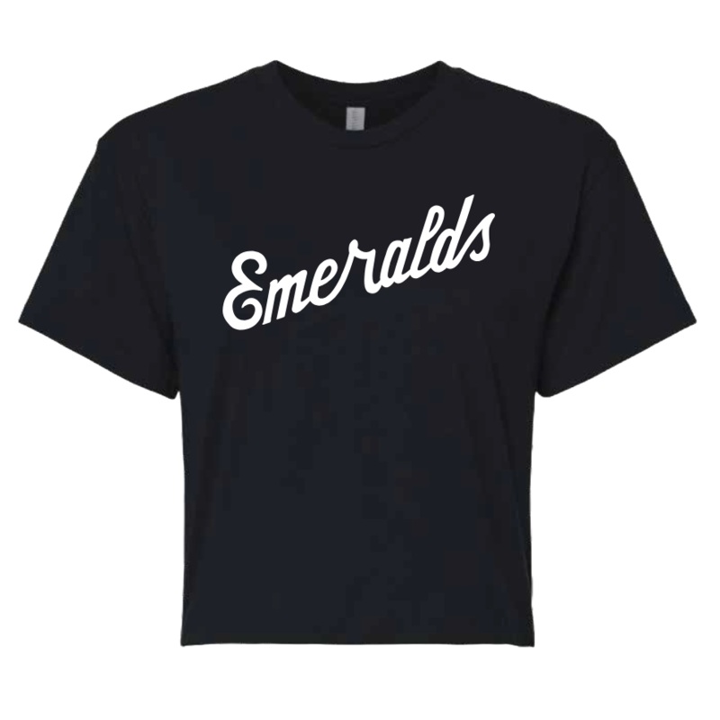 Eugene Emeralds Women’s Black Crop Top