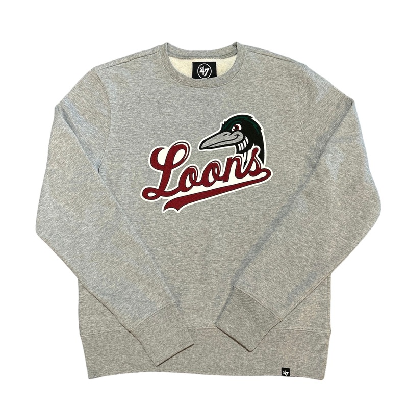 Great Lakes Loons ’47 Gray Scripted Crewneck