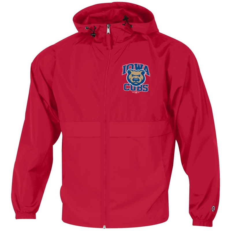 Men’s Iowa Cubs Pack N Go Windbreaker Jacket, Red